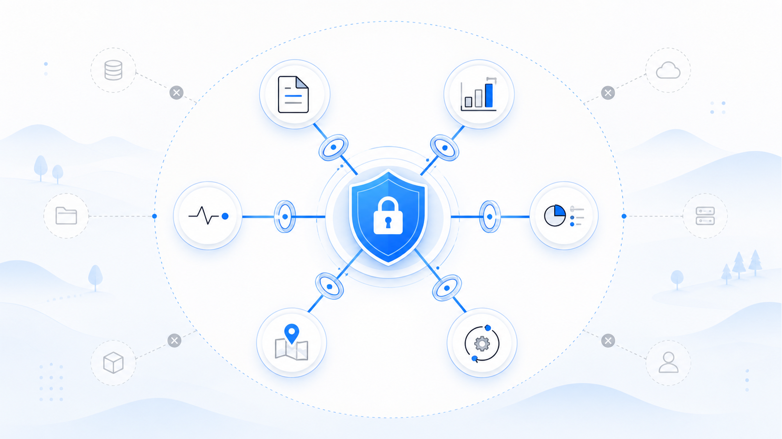 Permission-scoped AI client access illustration